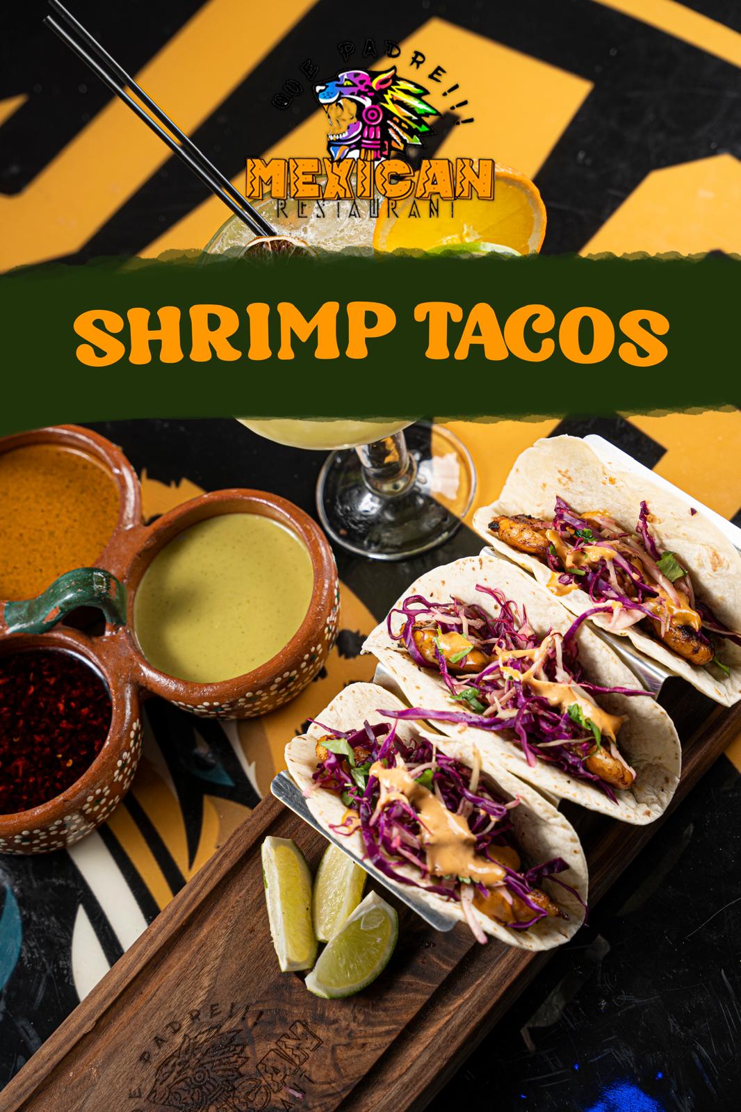 Shrimp tacos with salsa